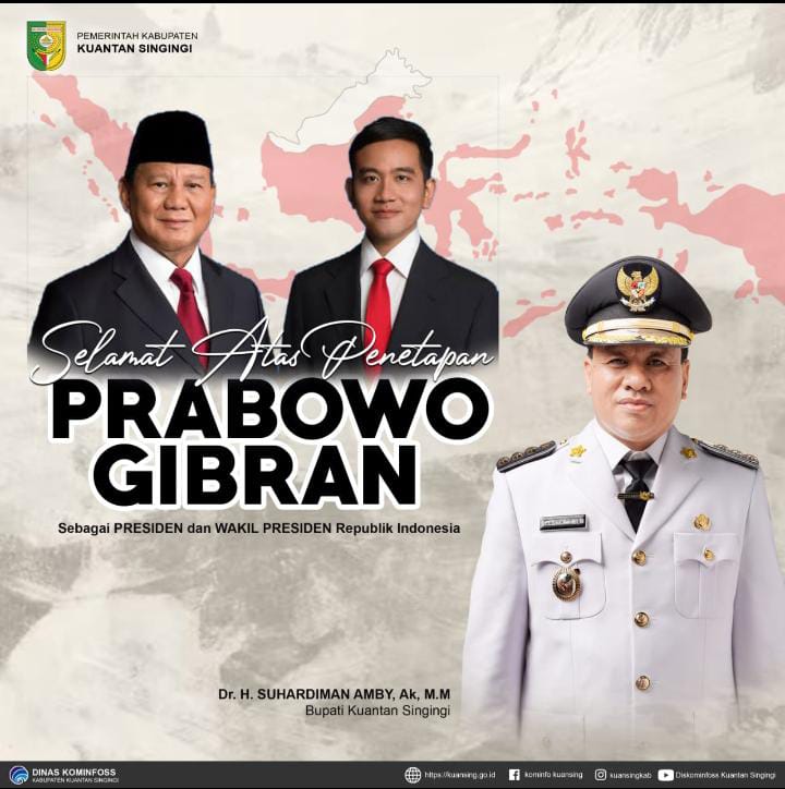 Setelah Putusan MK, Bupati Suhardiman Ucapkan Selamat kepada Prabowo Gibran dan Ajak Masyarakat Kuansing Bersatu